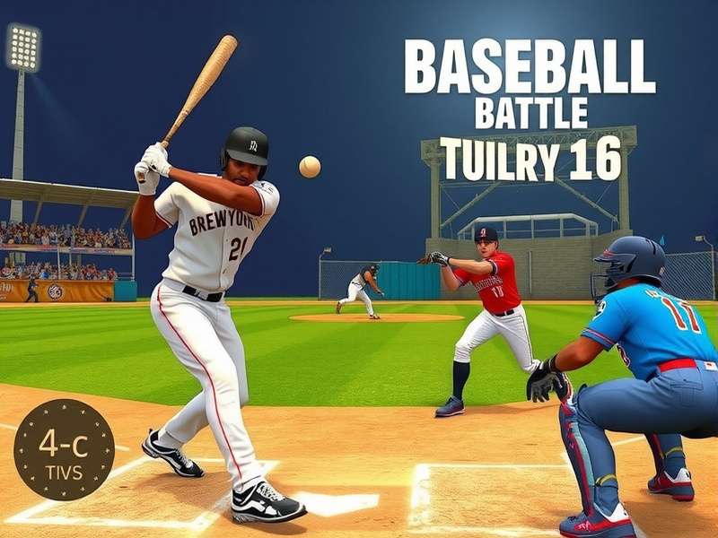 Baseball Beatdown Battle gameplay screenshot showing intense baseball action